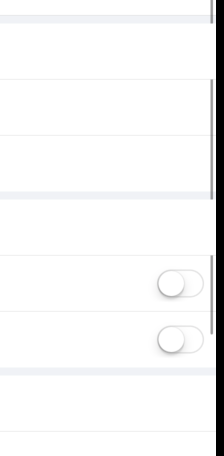How to show scrollbar over header or footer view