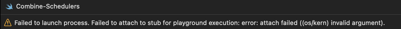 Xcode Playground에서 attach failed invalid argument 에러 해결하는 방법