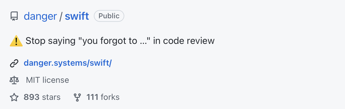 Danger GitHub 사이트를 가면 'Stop saying you forgot to ...' in code review 설명이 있다.